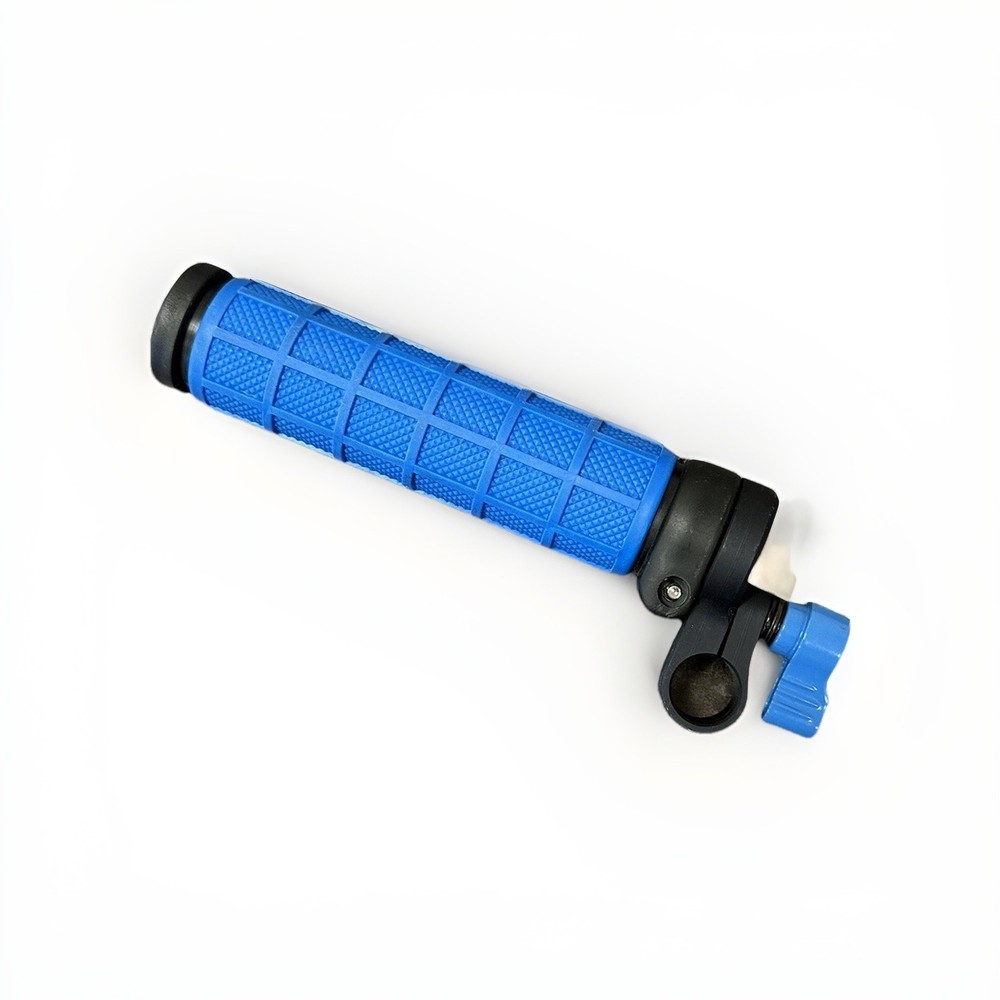 Redrock Micro 4.25" Blue HandGrip, Single Rubberized Grip, Square Grid Pattern