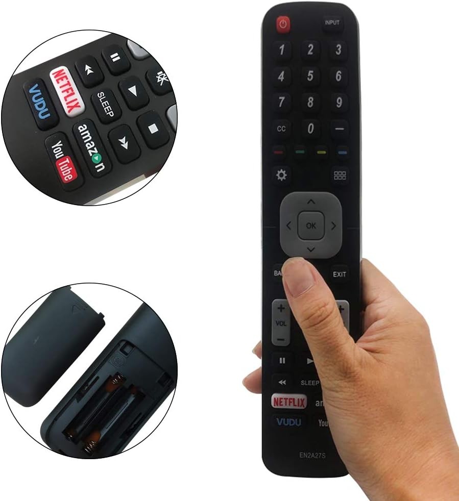 New Replacement Sharp TV Remote Control EN2A27S Compatible with Black, Grey