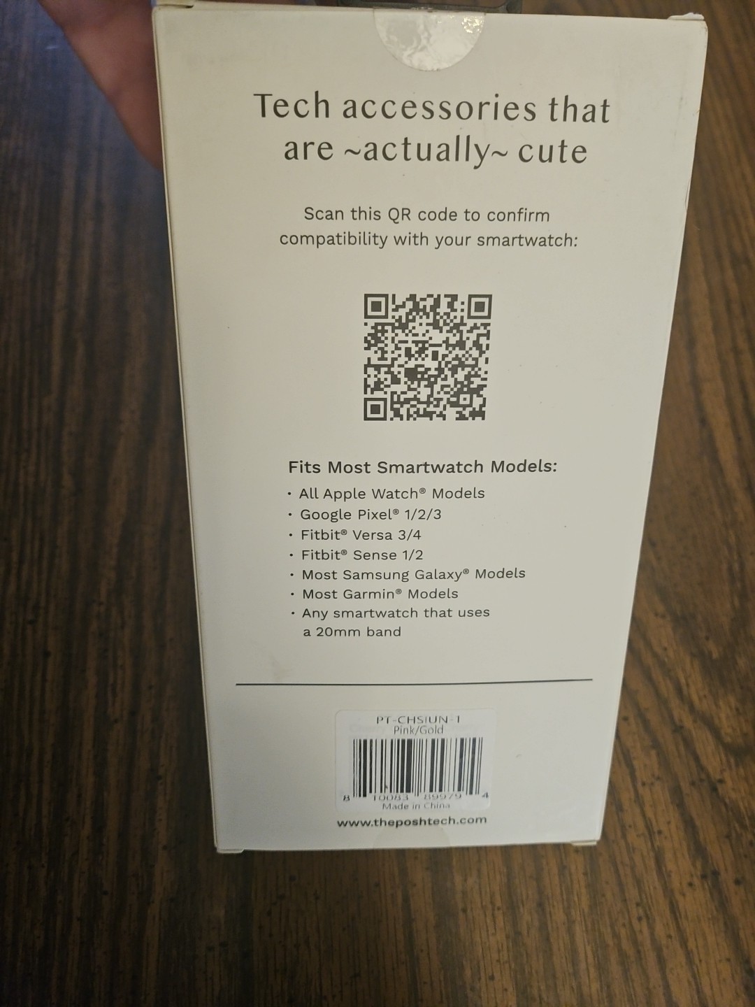 Posh Tech 2pk Smart Watch Band Set, Universal Fit for Apple Watch,