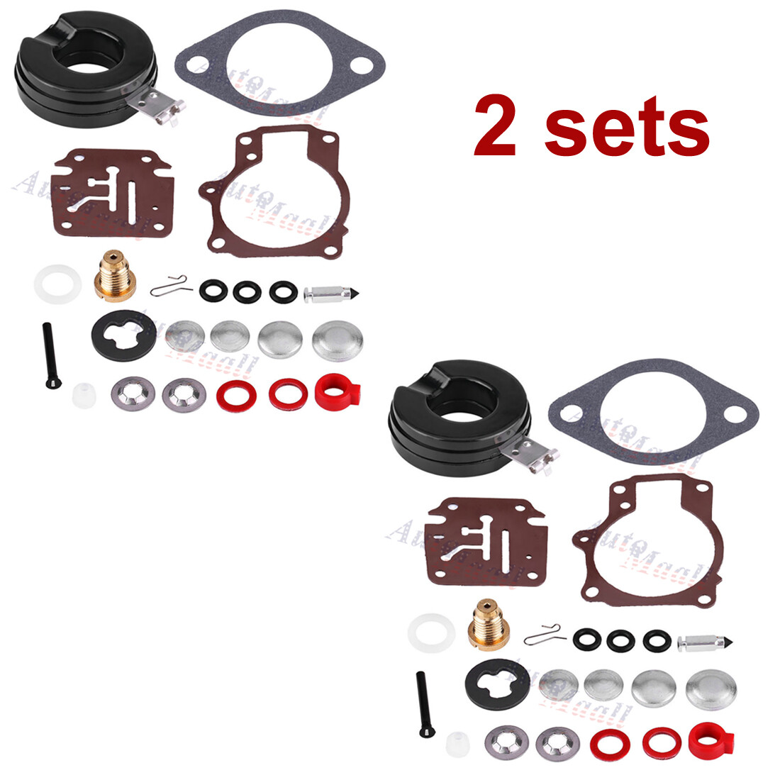 2 Carburetor Rebuild Repair Kit For OMC Johnson Evinrude 0392061 0396701 0398729