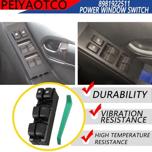 8981922511 Master Power Window Switch Compatible with 2012-2019 Isuzu D-Max