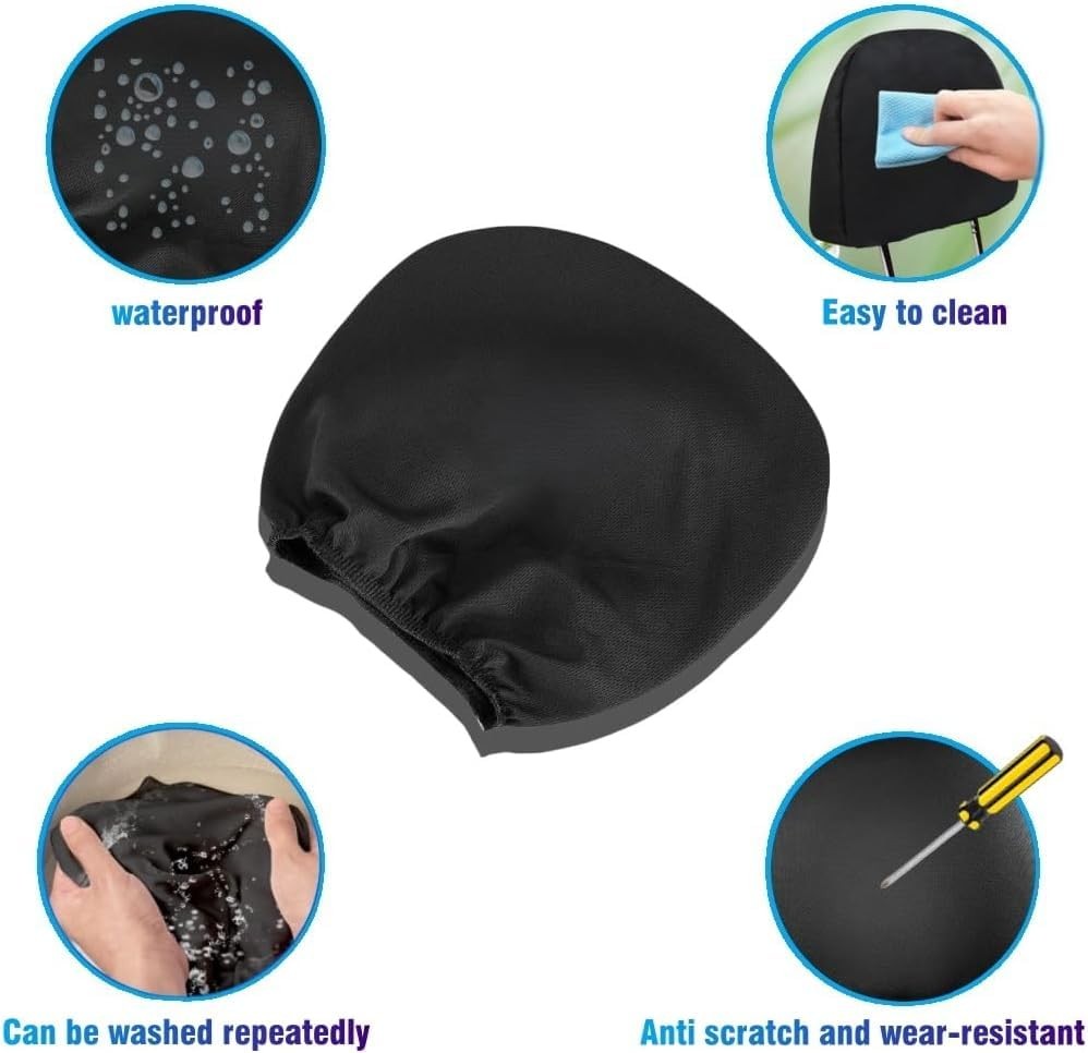 2 Pack Headrest Covers Compatible with Mountain Range Mountain Black-Mountain
