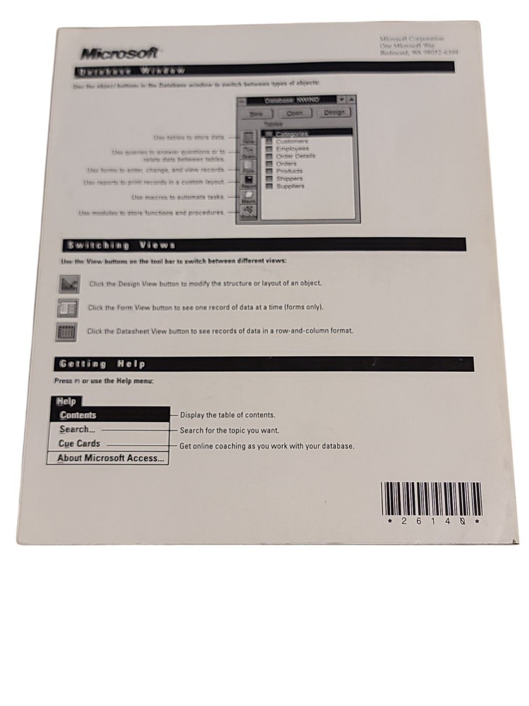 Microsoft ACCESS Relational Database Management System for Windows Get Started
