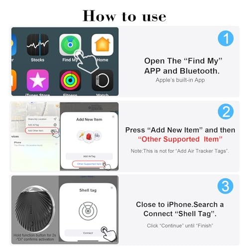 Air Tracker Tag, Smart Tag Bluetooth Tracker Works with Apple Find My White