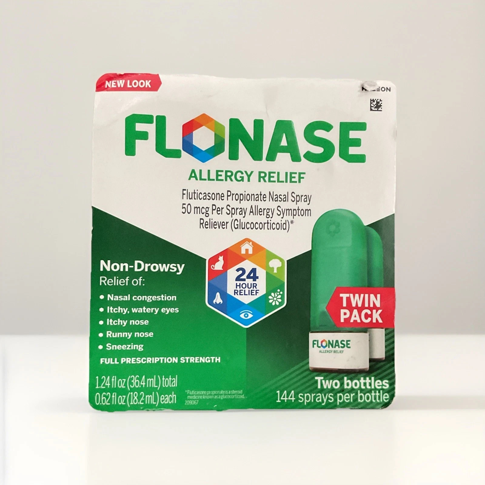 Flonase Allergy Relief Nasal Spray 2 x144 Metered Sprays Exp 05/2026+