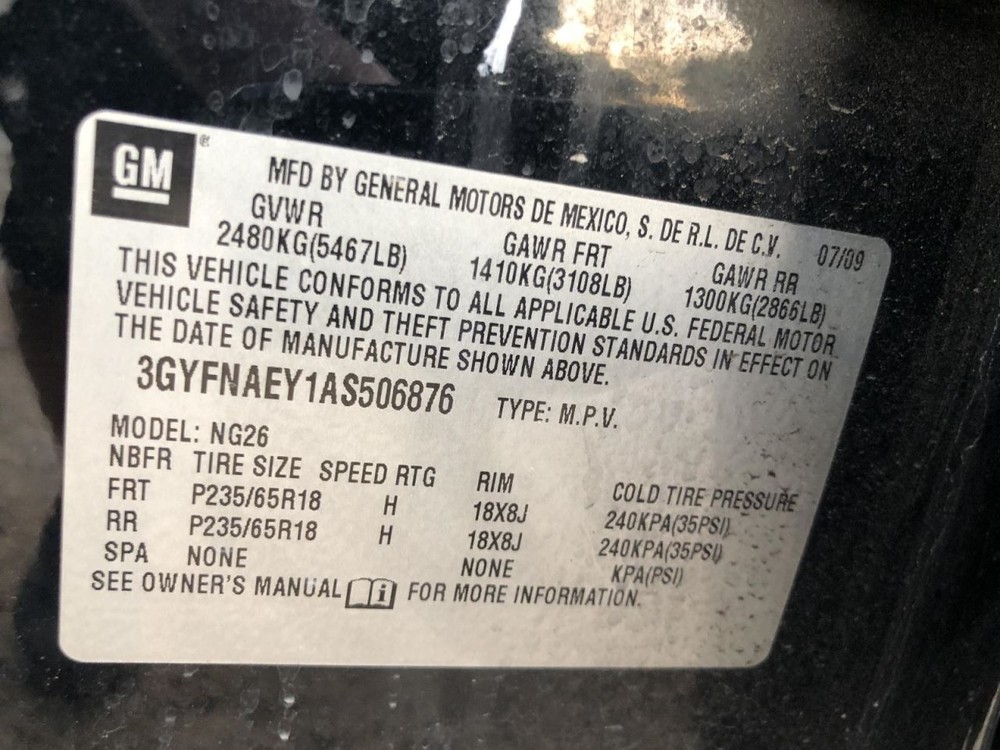 Sun Visor Left Driver Fits 10-14 SRX 961523