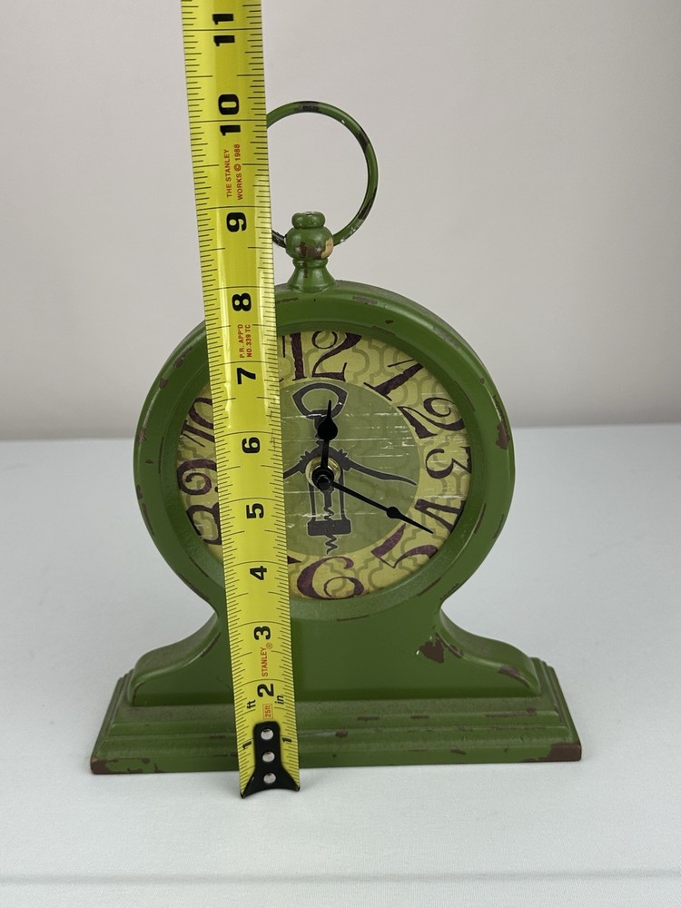 Decorative Green Clock Tabletop Desktop