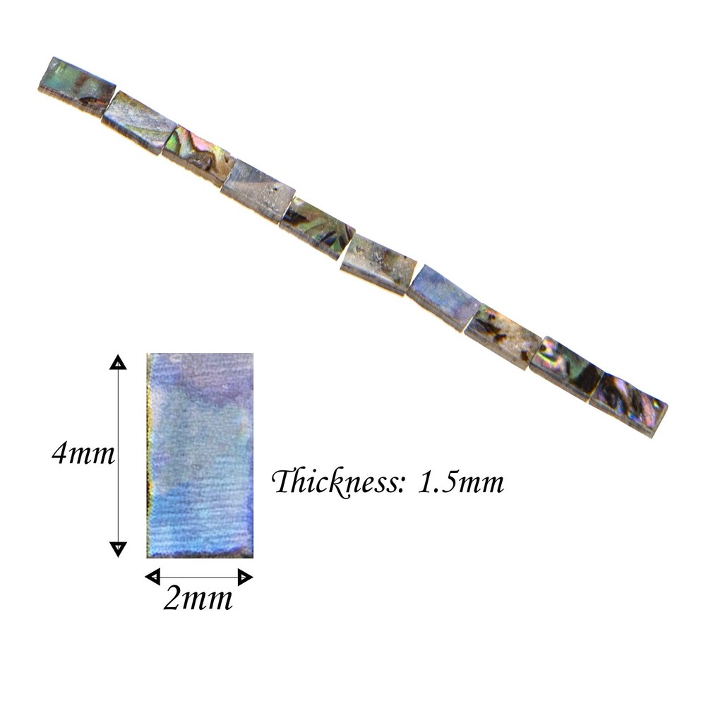 40Pcs Abalone Inlay Dots & Abalone Shell Binding Purfling Strips Compatible w...