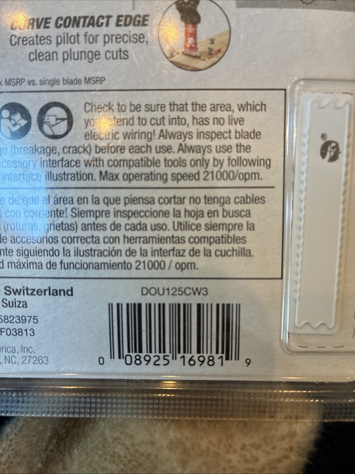 NEW Diablo 1 1/4"W 2"D Universal Fit Oscillating Blade 3ct DOU125CW3 free ship