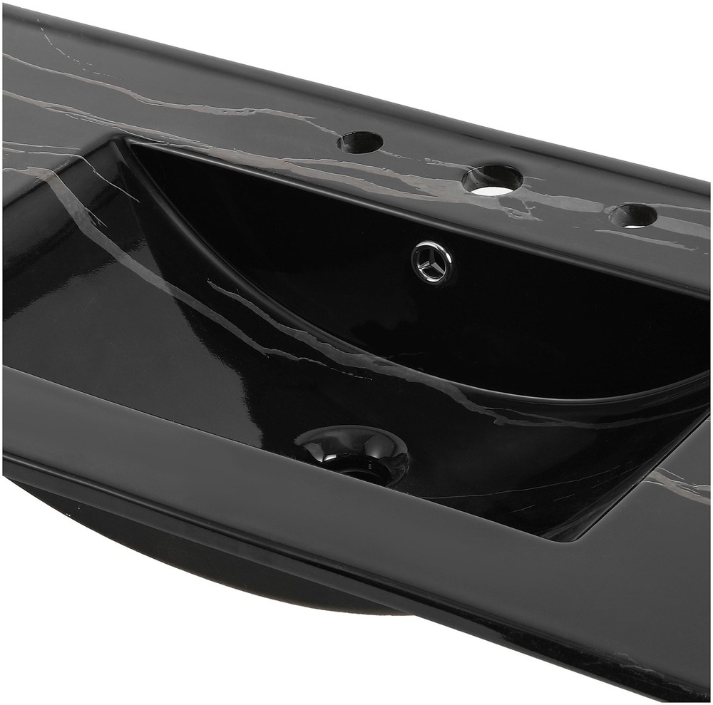 JONATHAN Y Lighting SNK1003 Ancillary 36" Ceramic Vanity Top - White