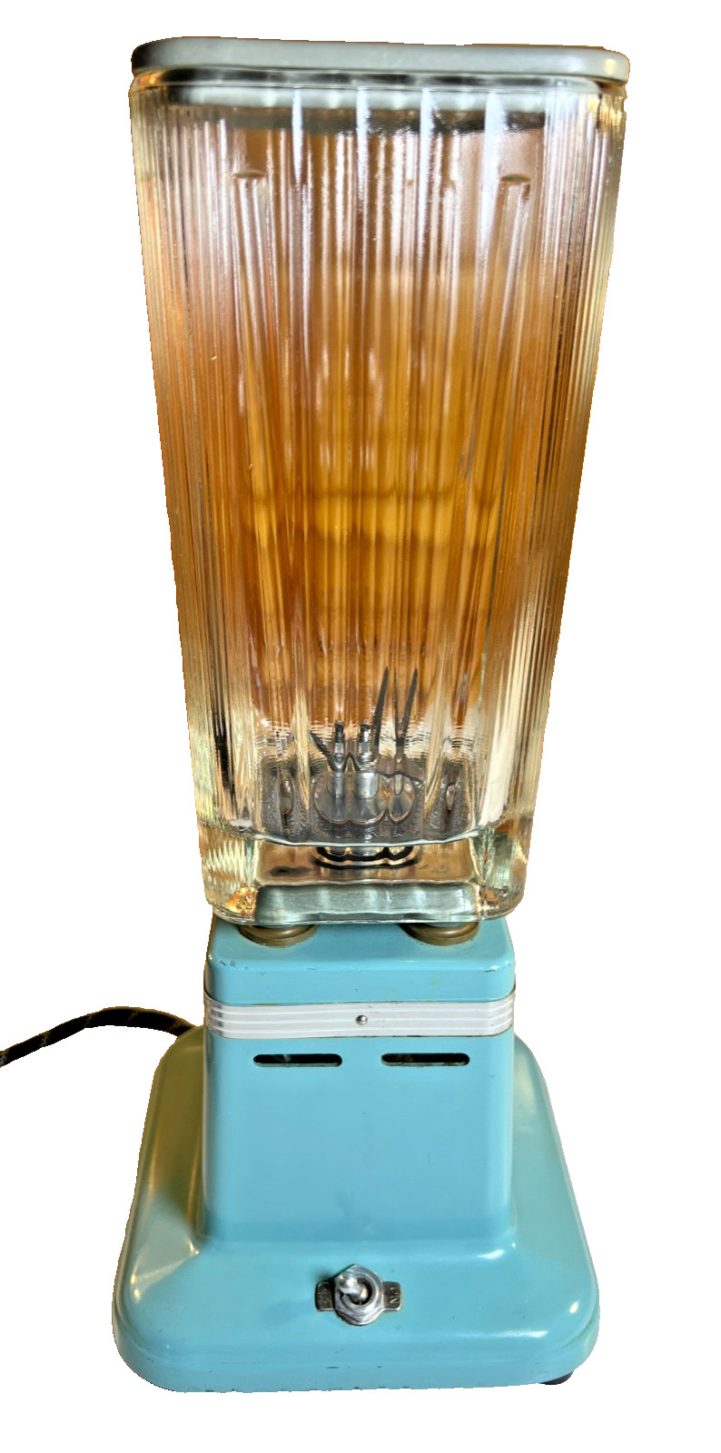 Vintage 1950s Dormeyer Model 5906 Turquoise Teal Blender Glass Chef Logo CHICAGO