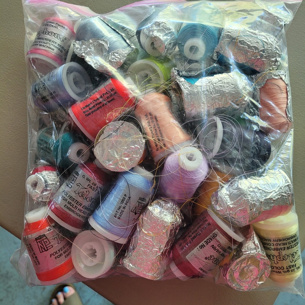 machine embroidery thread lot sewing