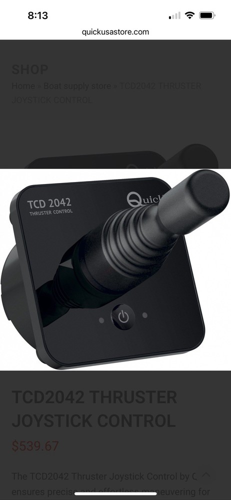 Quick TCD 2042 Joystick for Bow Thruster