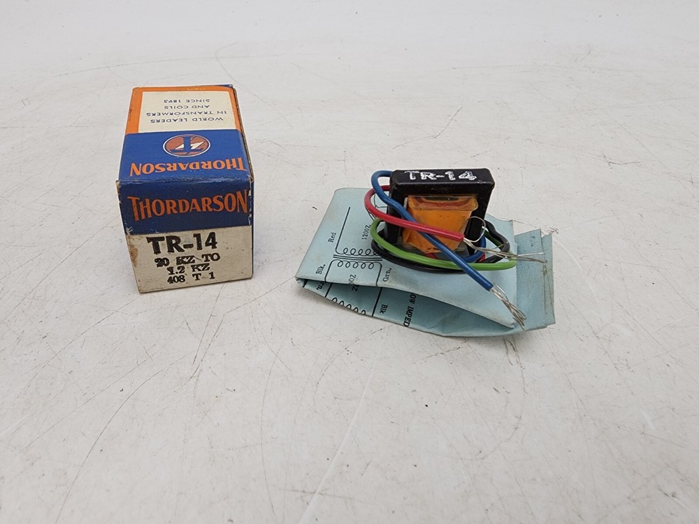Vintage Thordarson TR-14 Transistor Input Interstage Transformer 20KZ 1.2KC