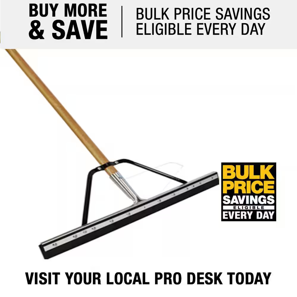 Professional 24 In. Floor Squeegee with Handle (2-Pack)