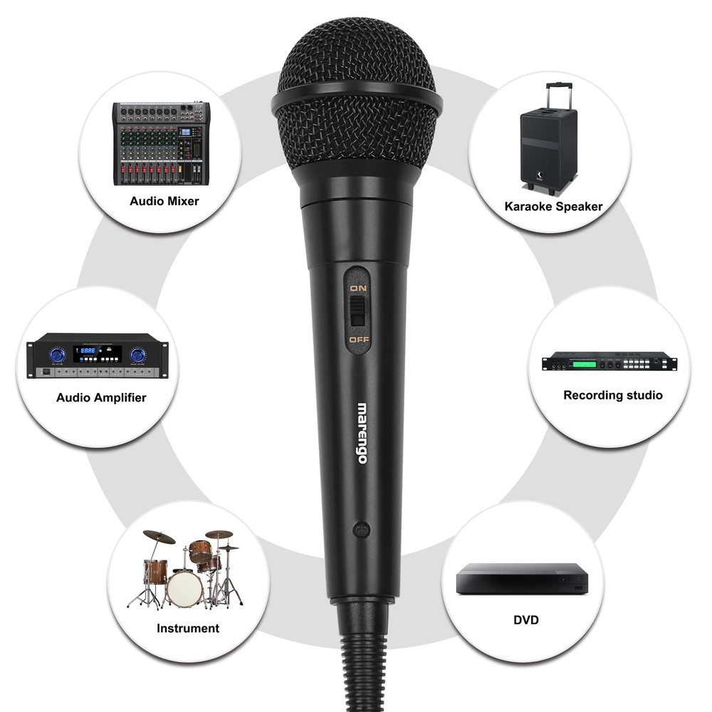Marengo Handheld Wired Microphone, Cardioid Dynamic Vocal Mic with 13ft Cable...