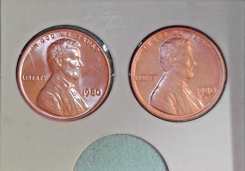 1980 P & D  Lincoln Cents