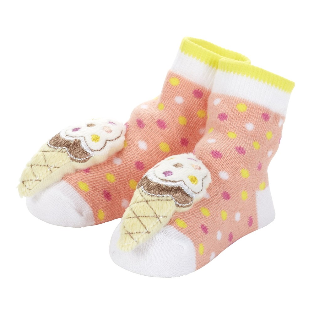 Rattle Toe Single Pair Socks, Ice Cream