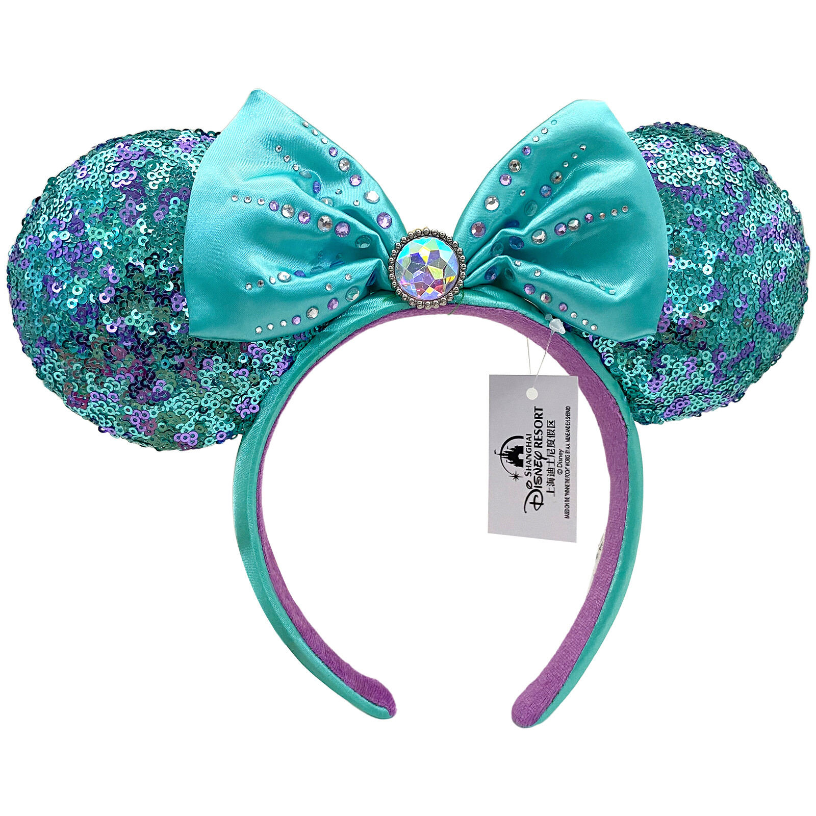 Disney` Parks Ariel The Little Mermaid 30th Anniversary Minnie Ears Headband