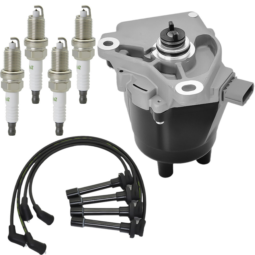 For Honda Accord EX LX Acura CL 2.3L Ignition Distributor +Spark Plug +Wireset
