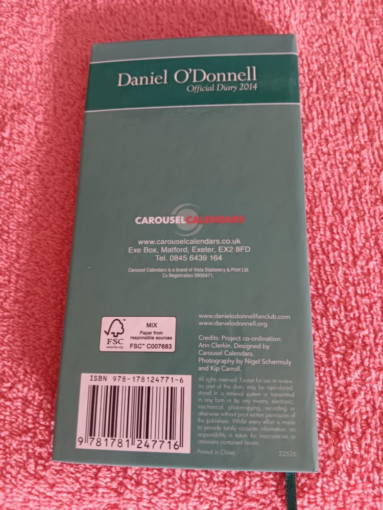 DANIEL O DONNELL OFFICIAL POCKET DIARY 2004