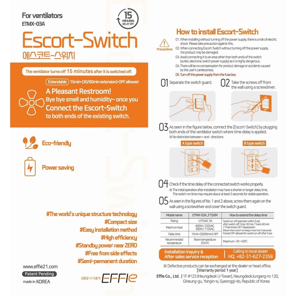 DIY Component for Countdown Timer Switch ETMX-03A_F15XM Extendable 15-30-60 M...