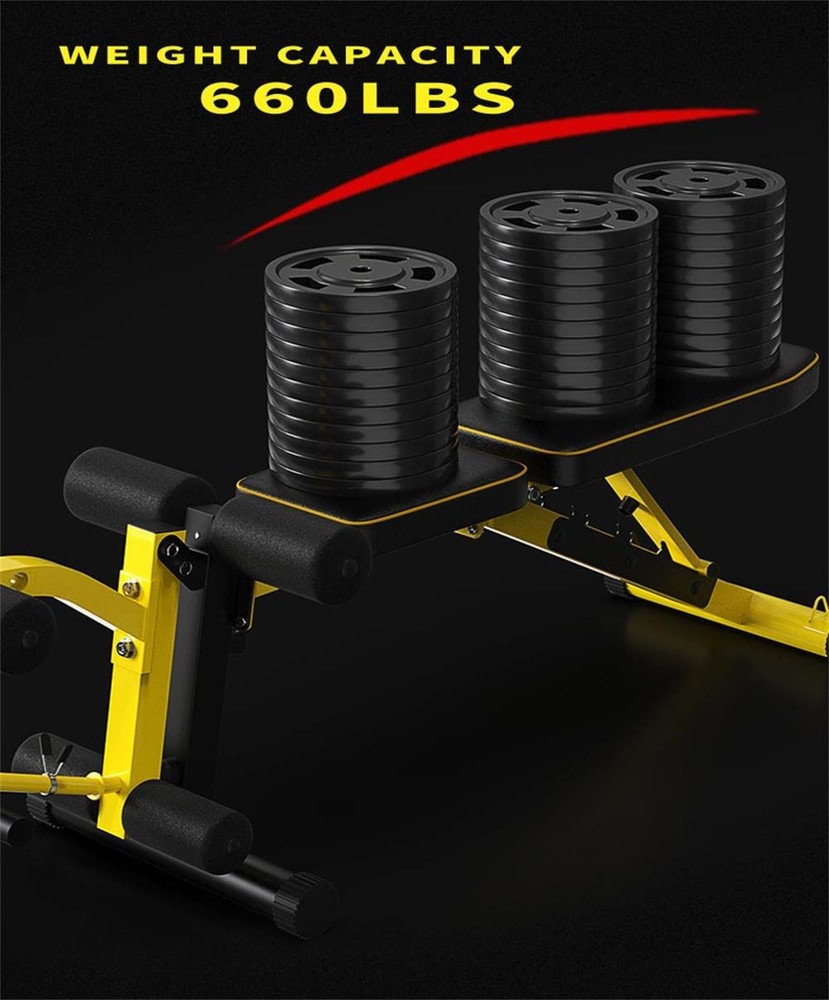 Utility Weight Bench with Leg Extension - Multi-Position Adjustable Bench for...