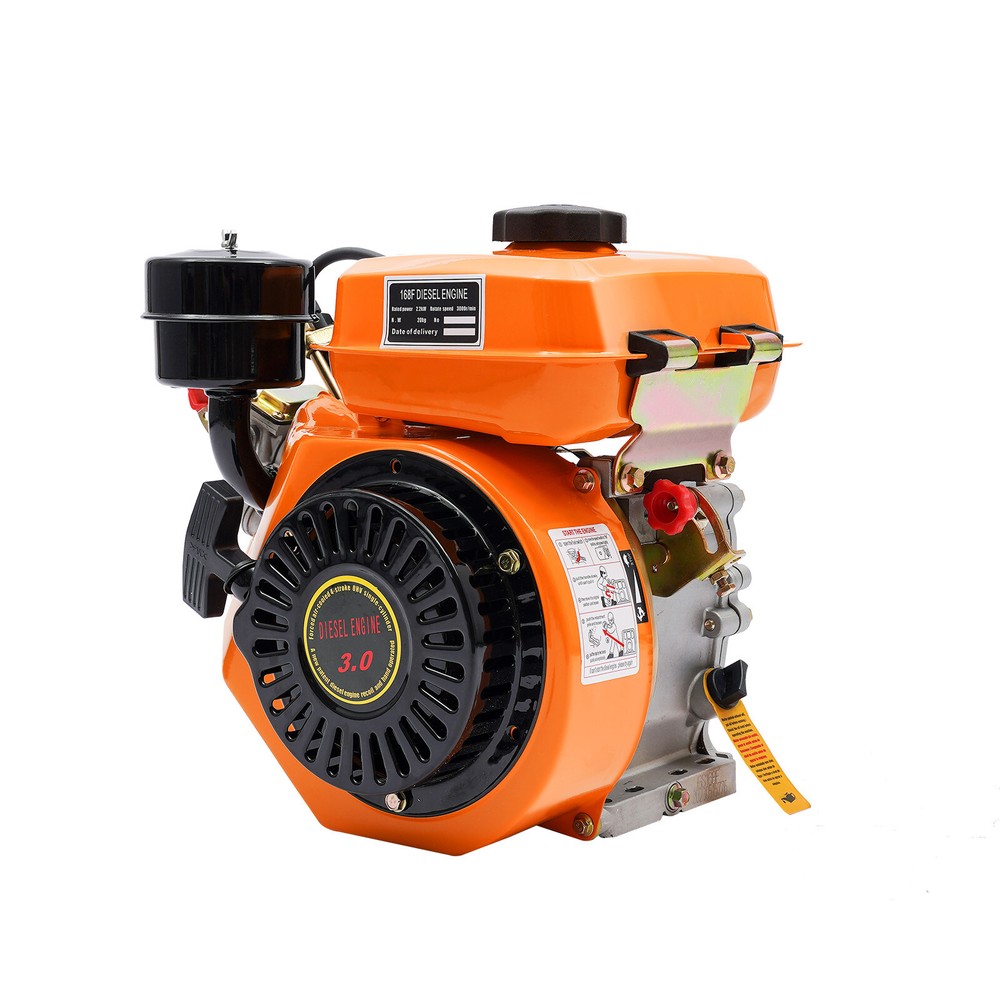 4 Stroke 3HP Diesel Engine OHV Motor Air-cooled Single Cylinder Pull Start 196cc