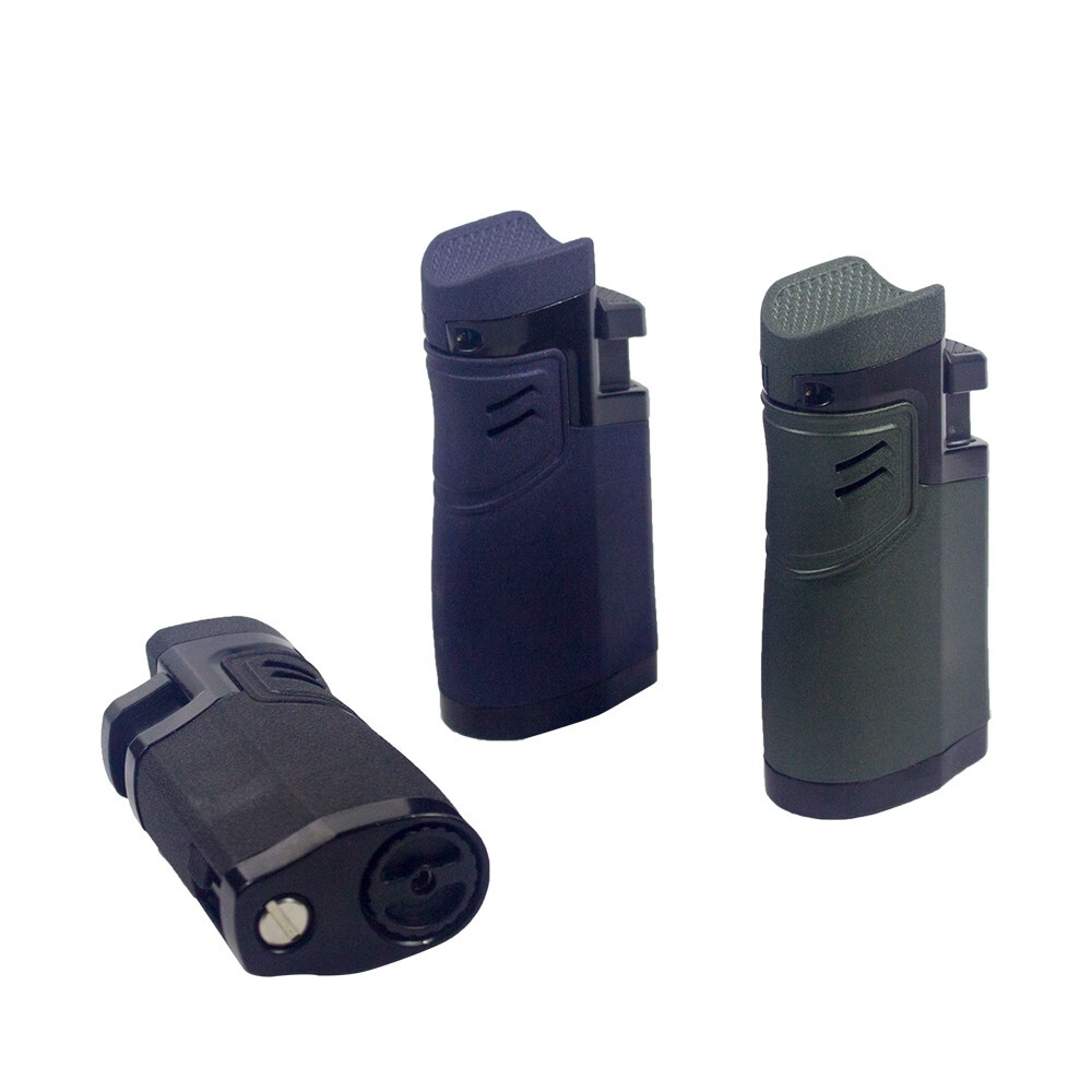 3''Windproof Quad Jet Flame Torch Lighter Refillable Butane Cigar cut punch gift
