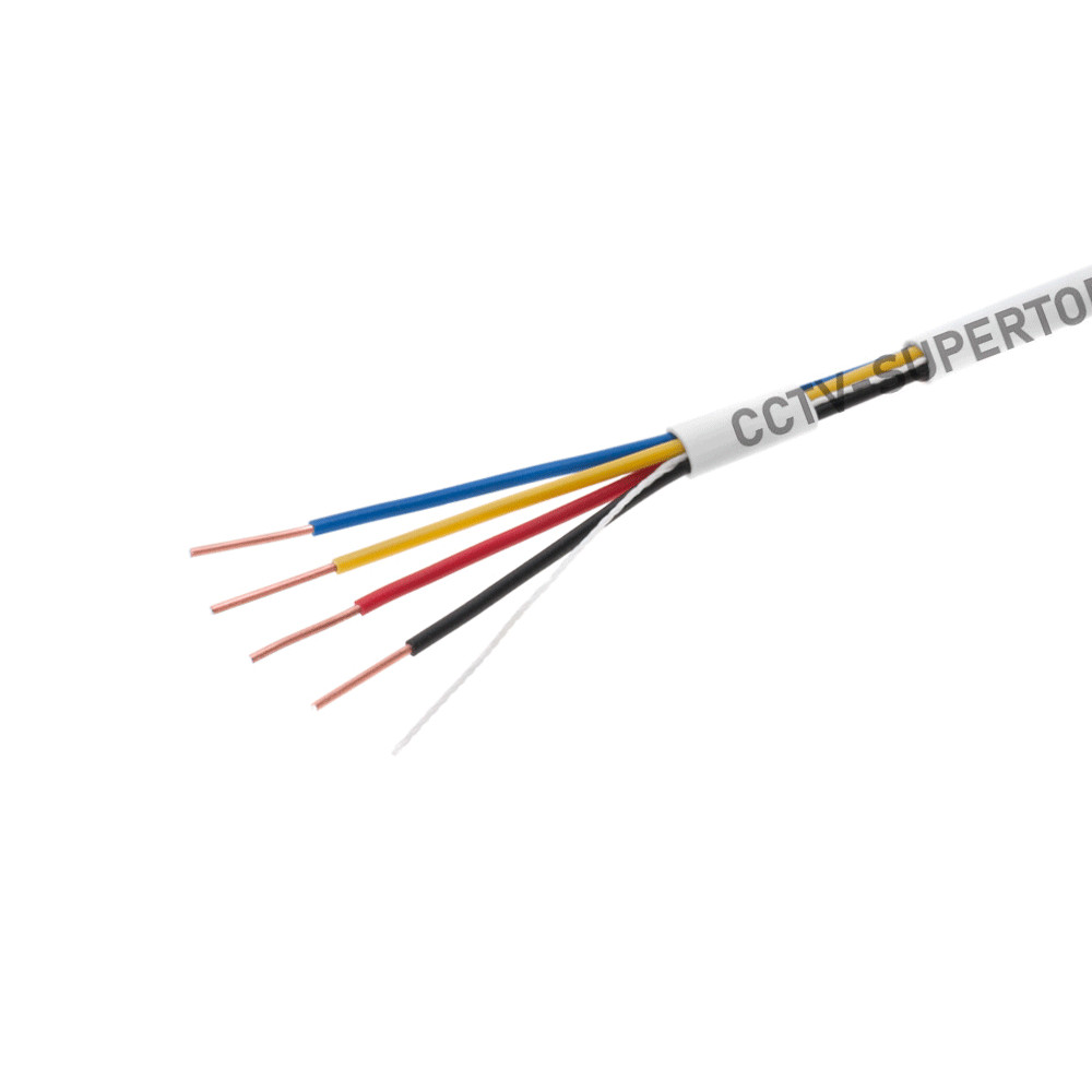 500FT 22/4 AWG Solid Alarm Wire Cable CCA Unshielded White for Security System