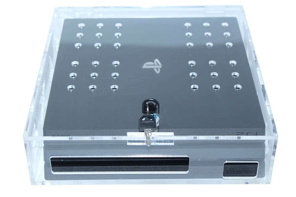 Skywin Acrylic Lock Box for PS4 Game Console - Secure and Protect Public Gami...