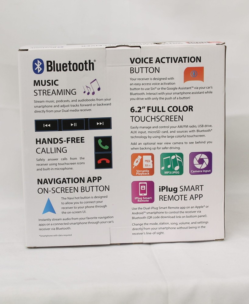 Dual Multimedia Receiver With Bluetooth 6.2" Touchscreen