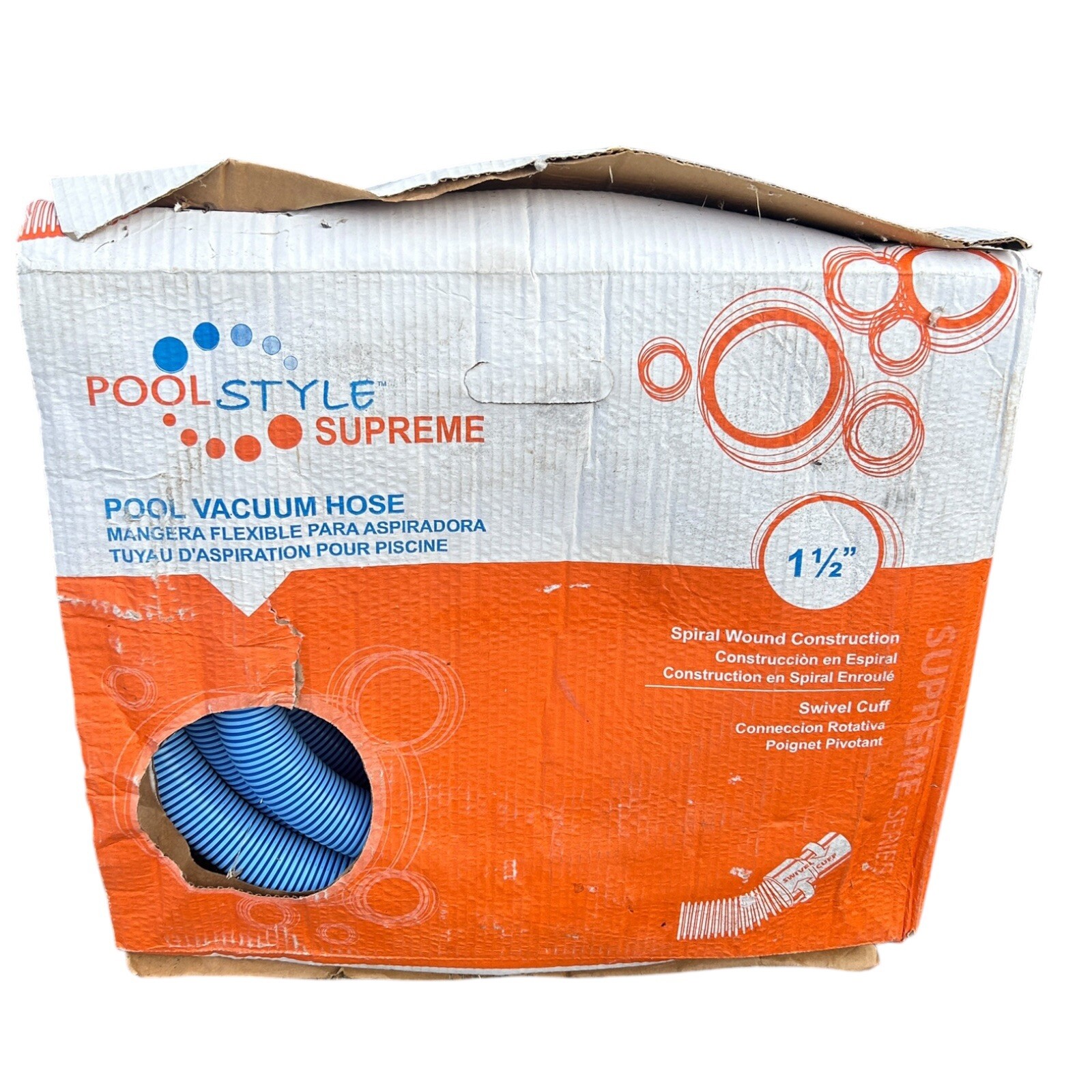 Pool Style Supreme Series 1.5" x 35' Vacuum Hose w/ Swivel Cuff #PSL-40-8435