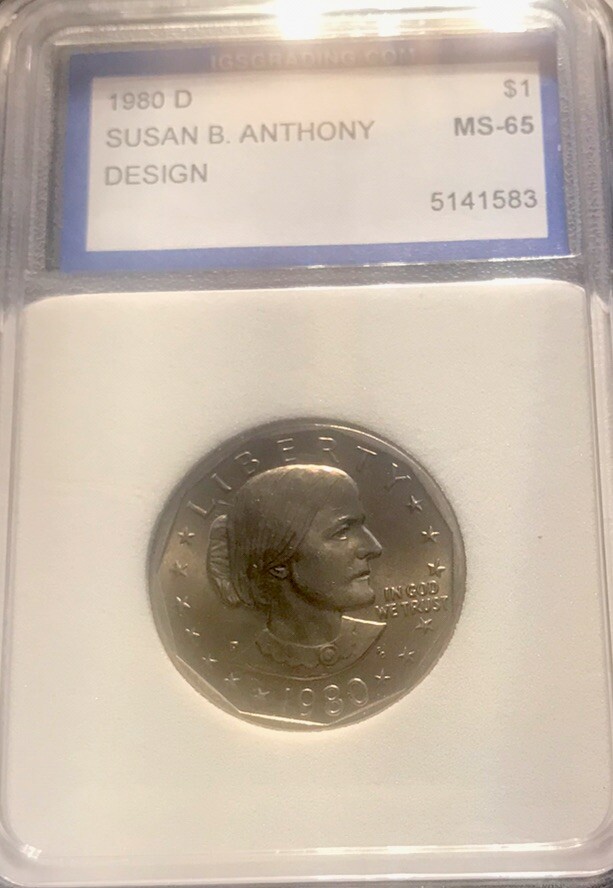 1980 P,D Susan B Anthony Dollars Two Coins