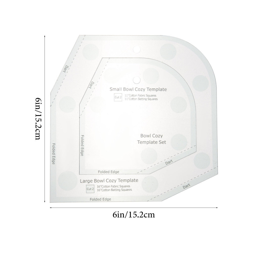 Bowl Cozy Pattern Template Templates Sewing Patchwork Ruler