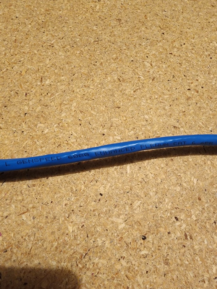 General Cable GenSPEED 6000 Enhanced Cat 6 CMP-LP, Plenum, Blue, 786’ remaining