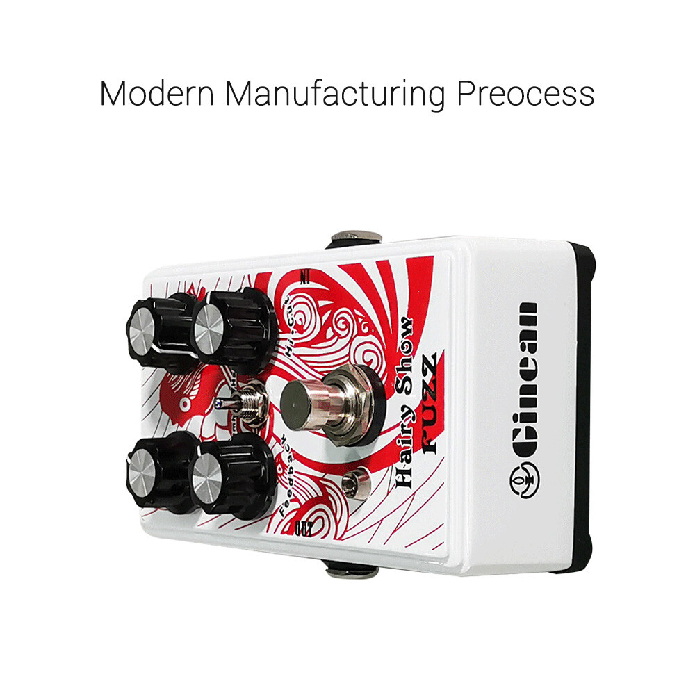 FUZZ Guitar Effect Pedal True Bypass for Electric Guitar 4 Control Knobs V2A1