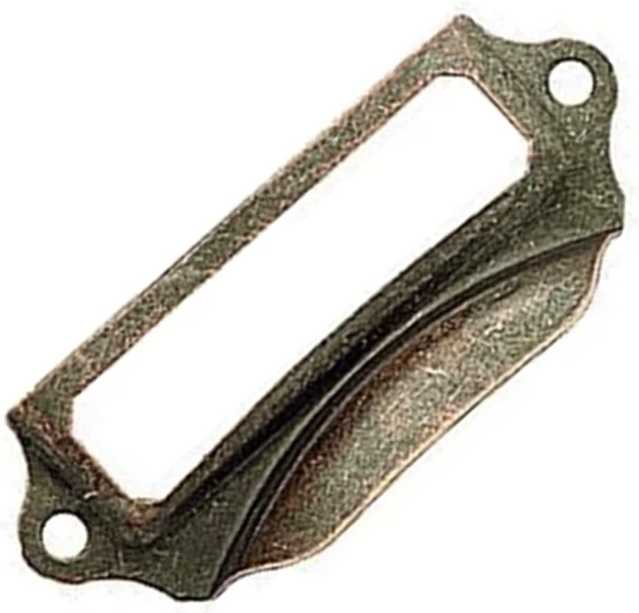 Office Library File Drawer Tag Frame Label Holder Pull Handle 30Pcs (Brass)