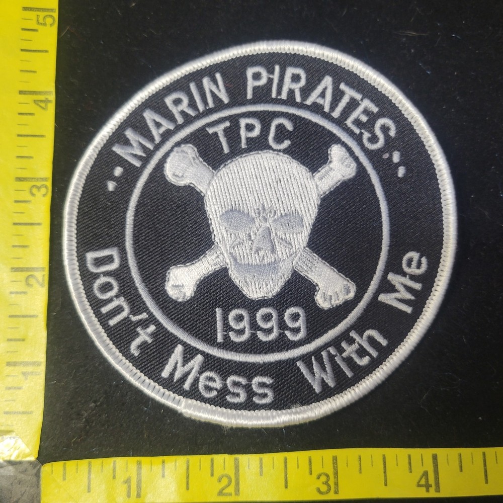 1999 Large Marin Pirates TPC Don't Mess With Me Embroidered Jacket Patch