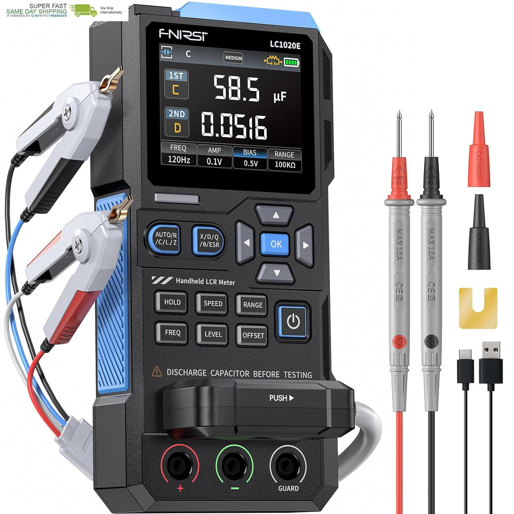 Counts Resistor Inductor Capacitor Tester, Auto Component Detect, Measures Esr/Q