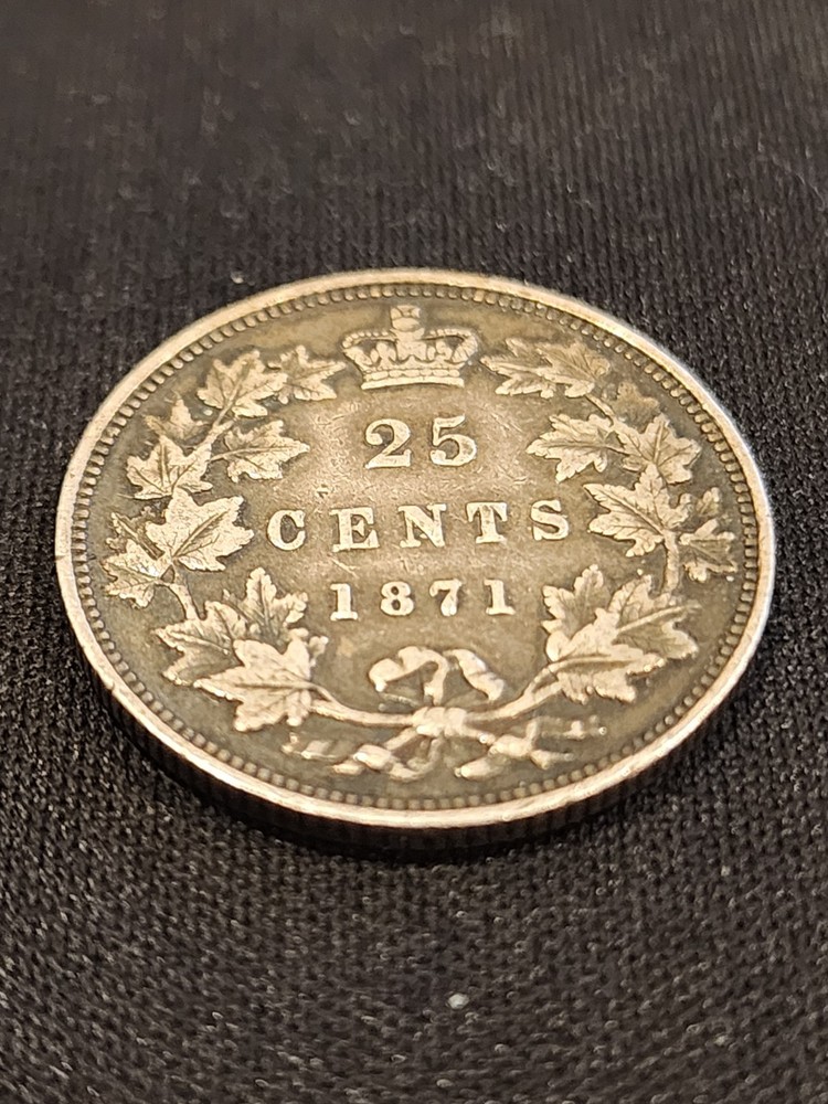 1871 Canada 25 Cents Silver Coin