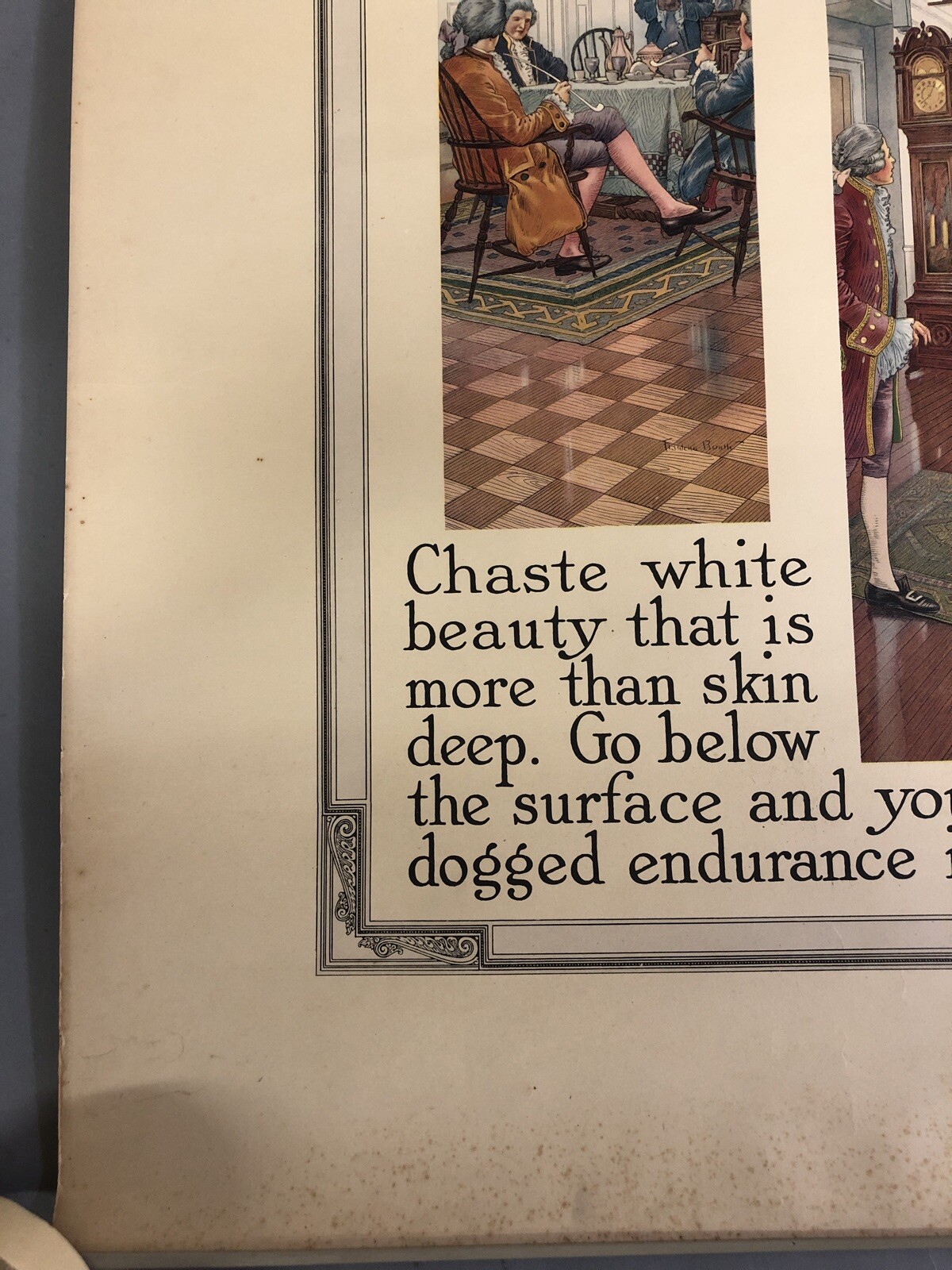 1917 Pratt & Lambert Vitralite “ The Long-Life White Enamel Advertising Poster