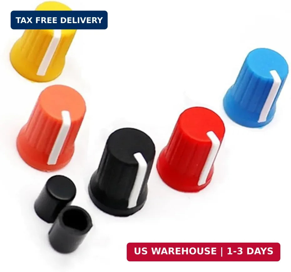 5pcs Universal EQ Rotary Knob Replacement Equalizer Potentiometer Fader Knobs Pu