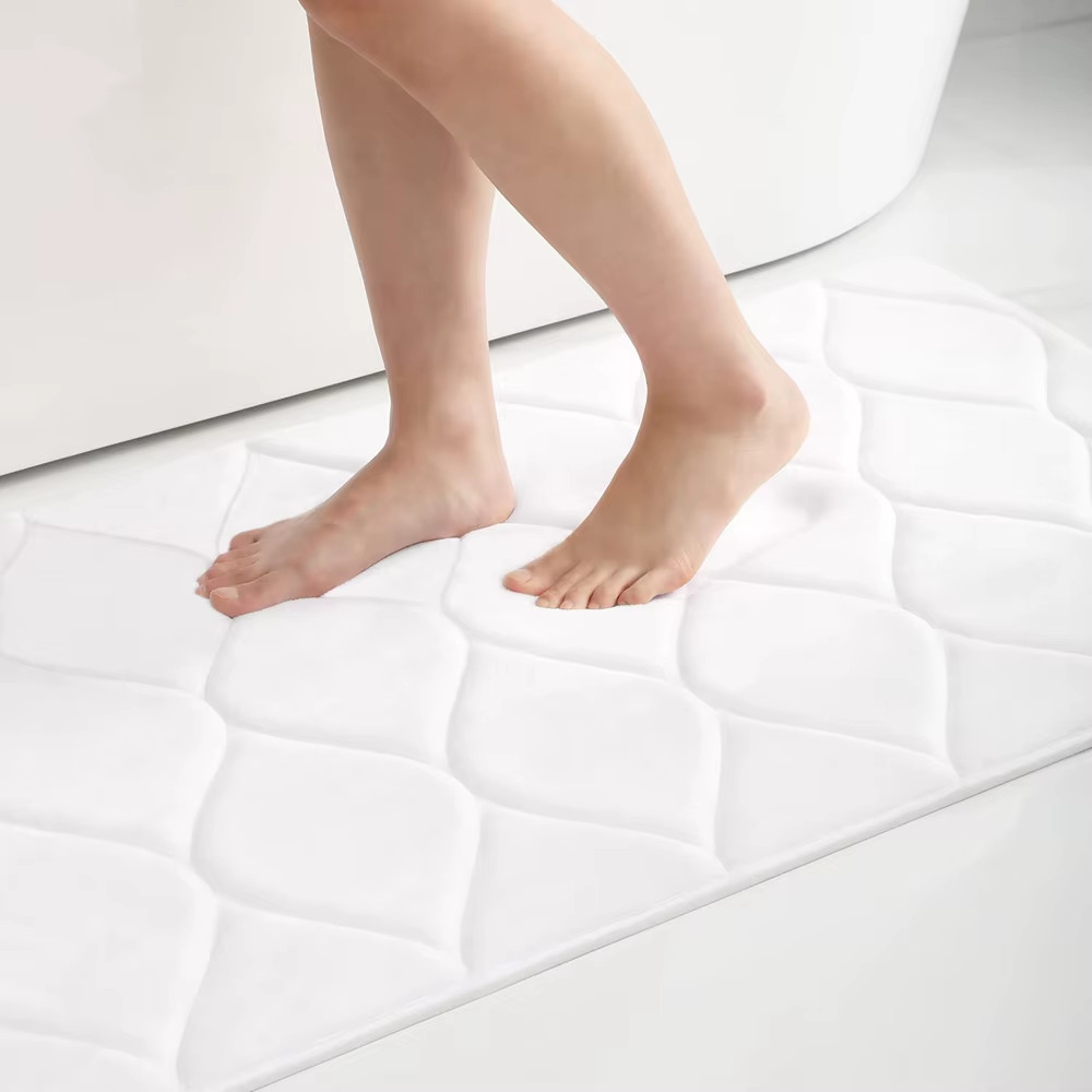 Memory Foam Bathroom Bath Mat Soft Non-Slip Carpet Absorbent Floor Bathroom Rug