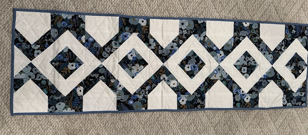 Handmade Machine Quilted Table Runner 15.25” X 48.25”