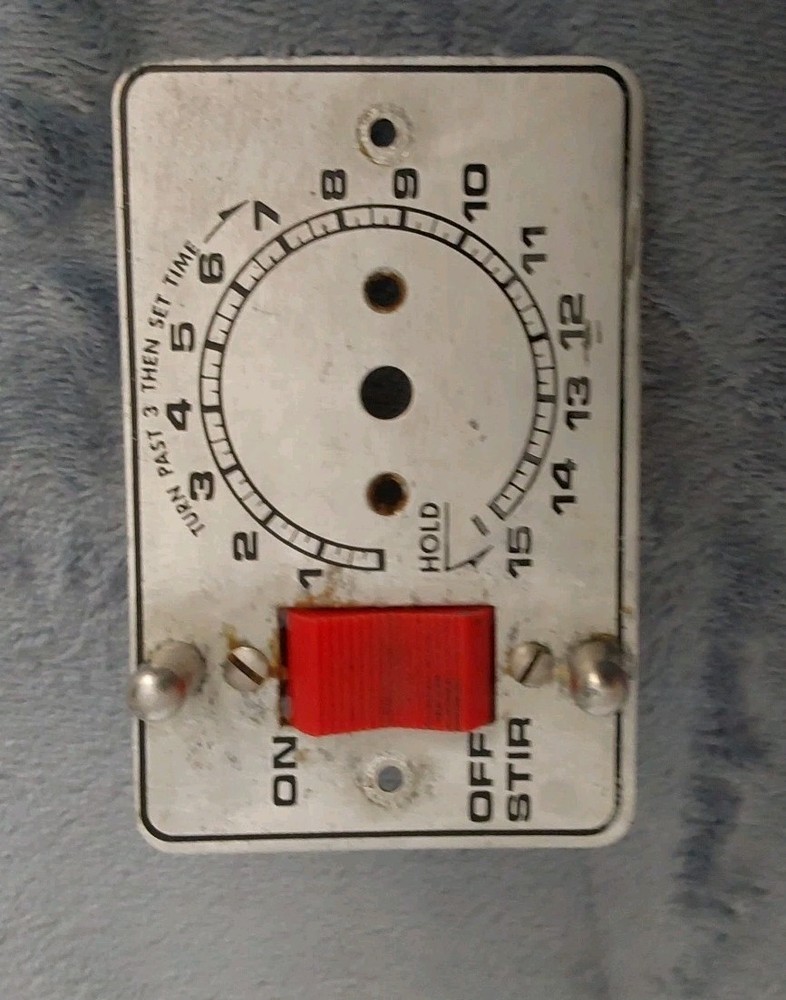 HOBART Mixer Etched A200T ON OFF & Timer Switch Control plate.