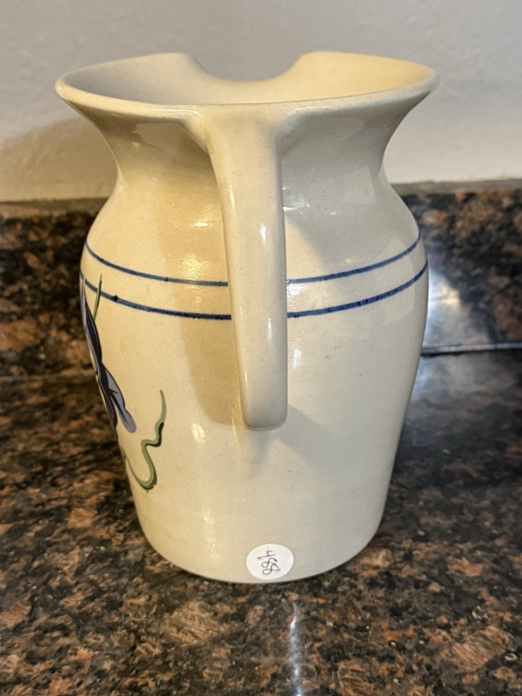 Ceramic Pitcher Art By Artist Signed