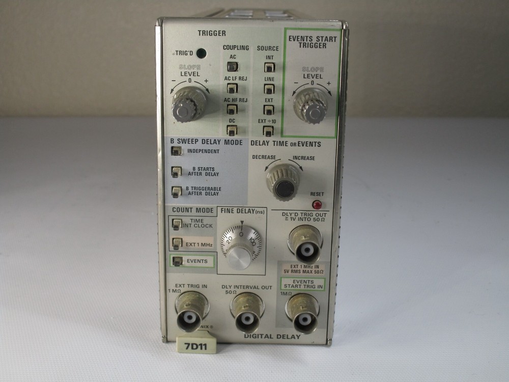 Tektronix 7D11 Digital Delay Plug-in Module - Tested for Power