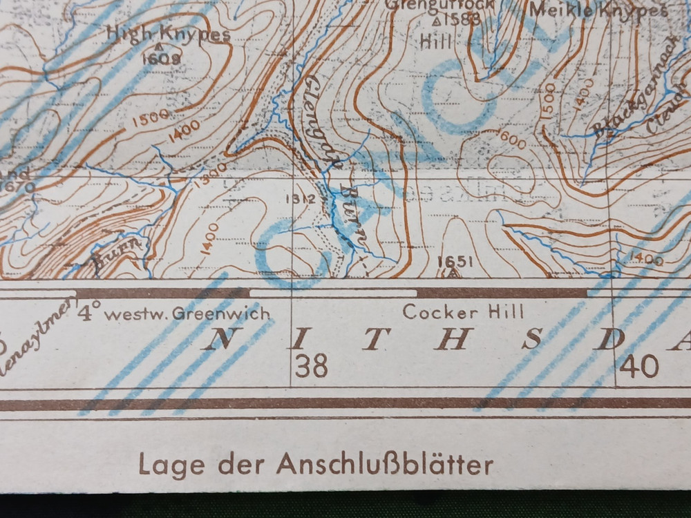 WW2 map of GERMANY entitled "BARSBEK" with BATTLE INTELLIGENCE NOTES (CAPTURED)