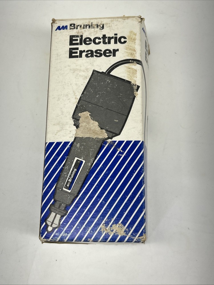 Vintage Bruning Electric Erasing Machine Model: 87-300 In Box Tested
